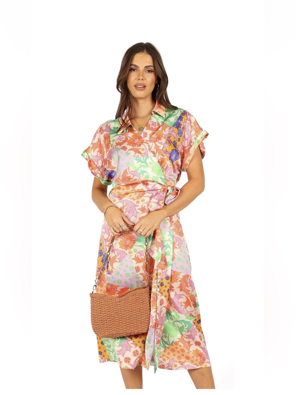 Dress Forum Womens Harlow Midi Dress Medium Summer
Green